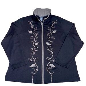 Embroidered Black Jacket